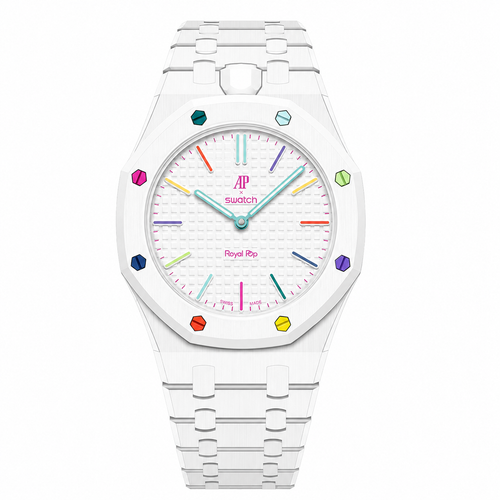 Bioceramic Bracelet Case For AP x Swatch Royal Pop Huit Blanc