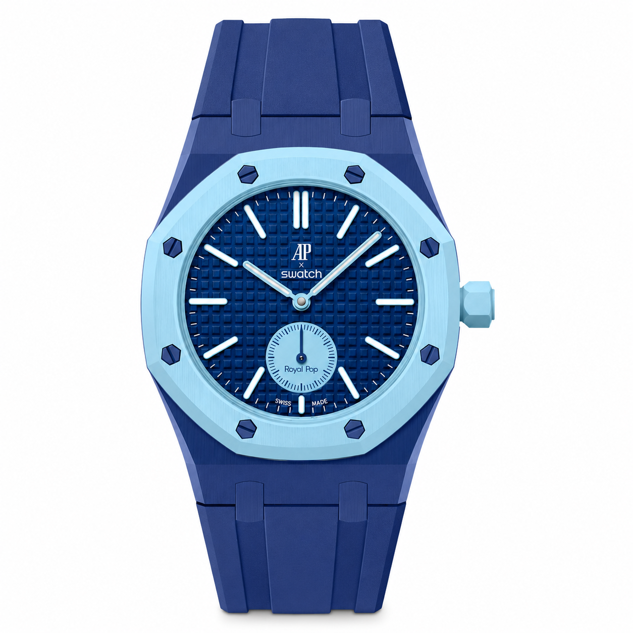 Bioceramic Rubber Strap Case For AP x Swatch Royal Pop Làn Ba
